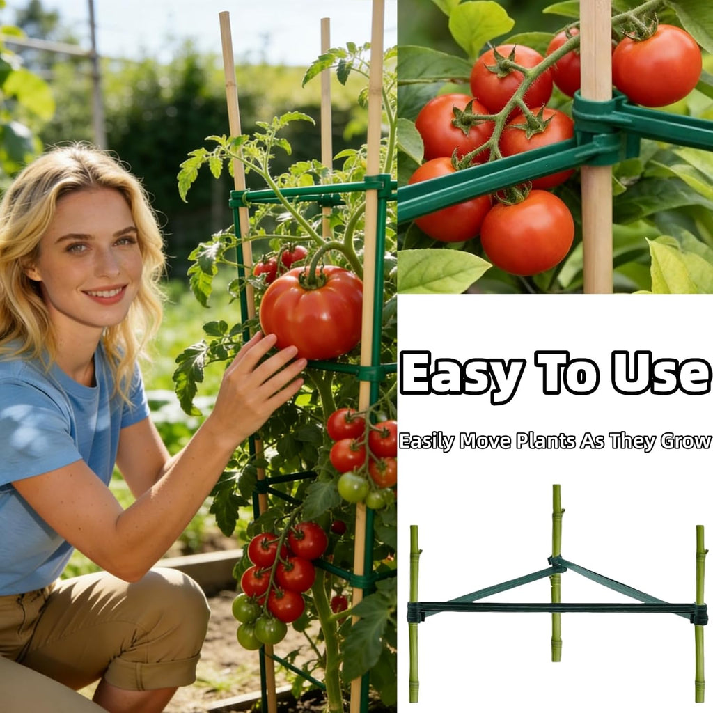 100Pcs Stake Arms for Tomato Cage, 11.8 inch Tomato Stake Connectors, Expandable Support Trellis Connectors for 11mm