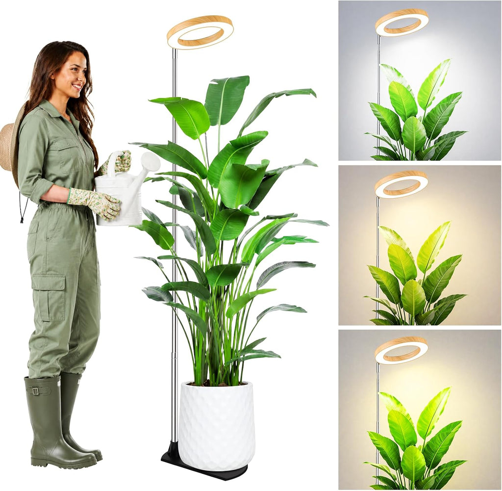 Grow Lights for Indoor Plants, 6.3" Full Spectrum Plant Light with Base