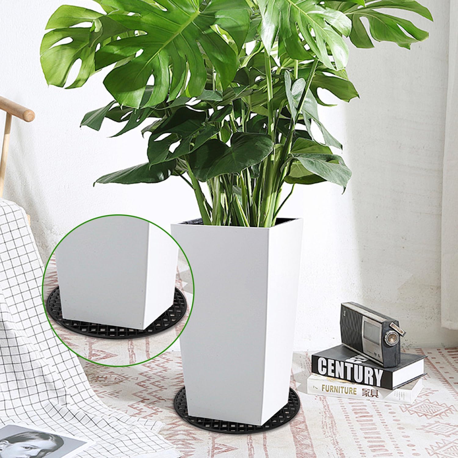 30 Pack Plant Pot Elevators 11.8 Inch Plastic Plant Risers, Plant Level Pot Elevator for Indoor & Outdoor Planters