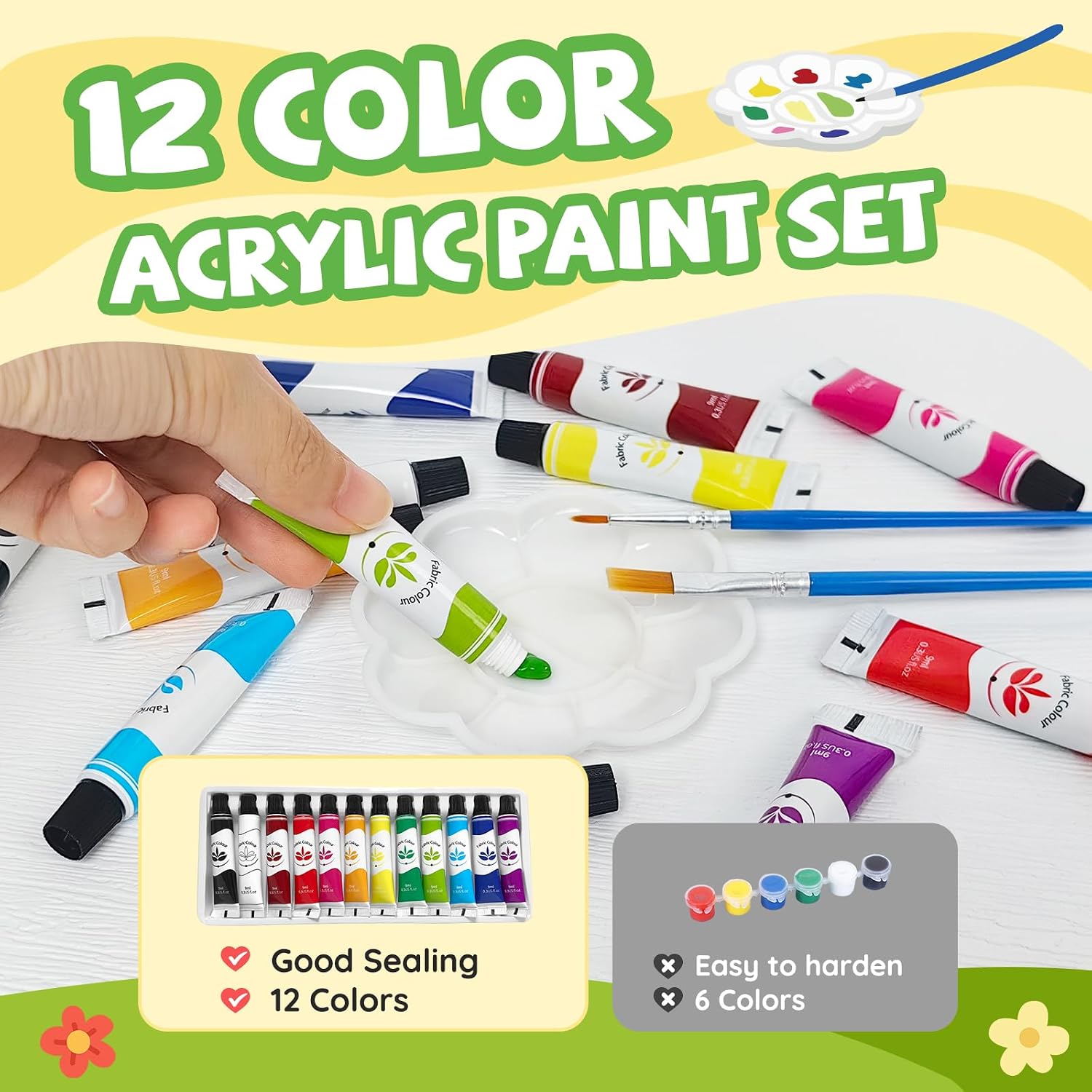 Paint & Plant Flower Growing Kit for Kids - Easter Gifts for Kids Gardening Set with 4 Pots - Unique Birthday, Crafts &