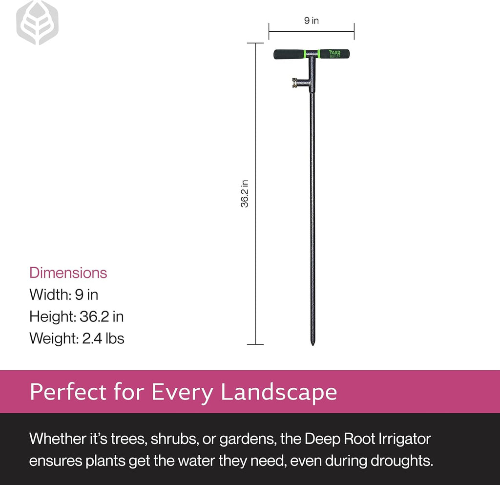 Yard Butler 36 Inch Deep Root Irrigator - Drip Watering Irrigator Tool - Soil and Root Penetration - Deep Plant and