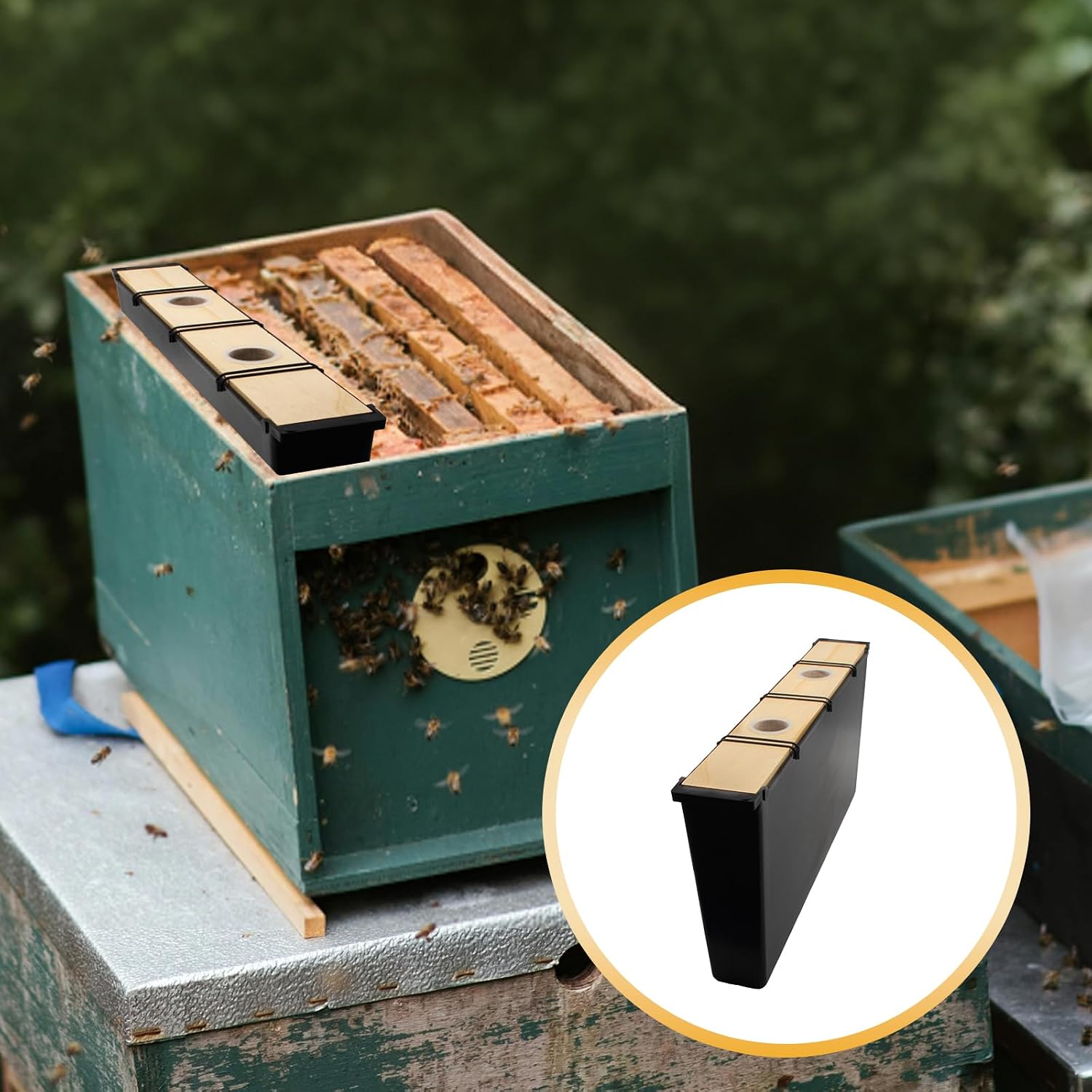 2 Pack 4L Bee Pro Feeder,Frame Feeders for Bee Hive Bee Watering Station,Beehive Frame Feeder Deep Frame Water Feeder