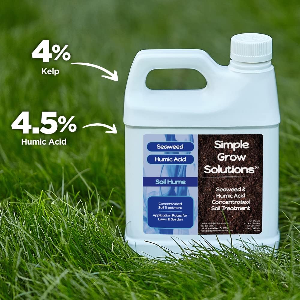 Organic Super Seaweed Humic Acid Blend- Liquid Sea Kelp for Grass and Plants - Soil Hume - Simple Grow Solutions