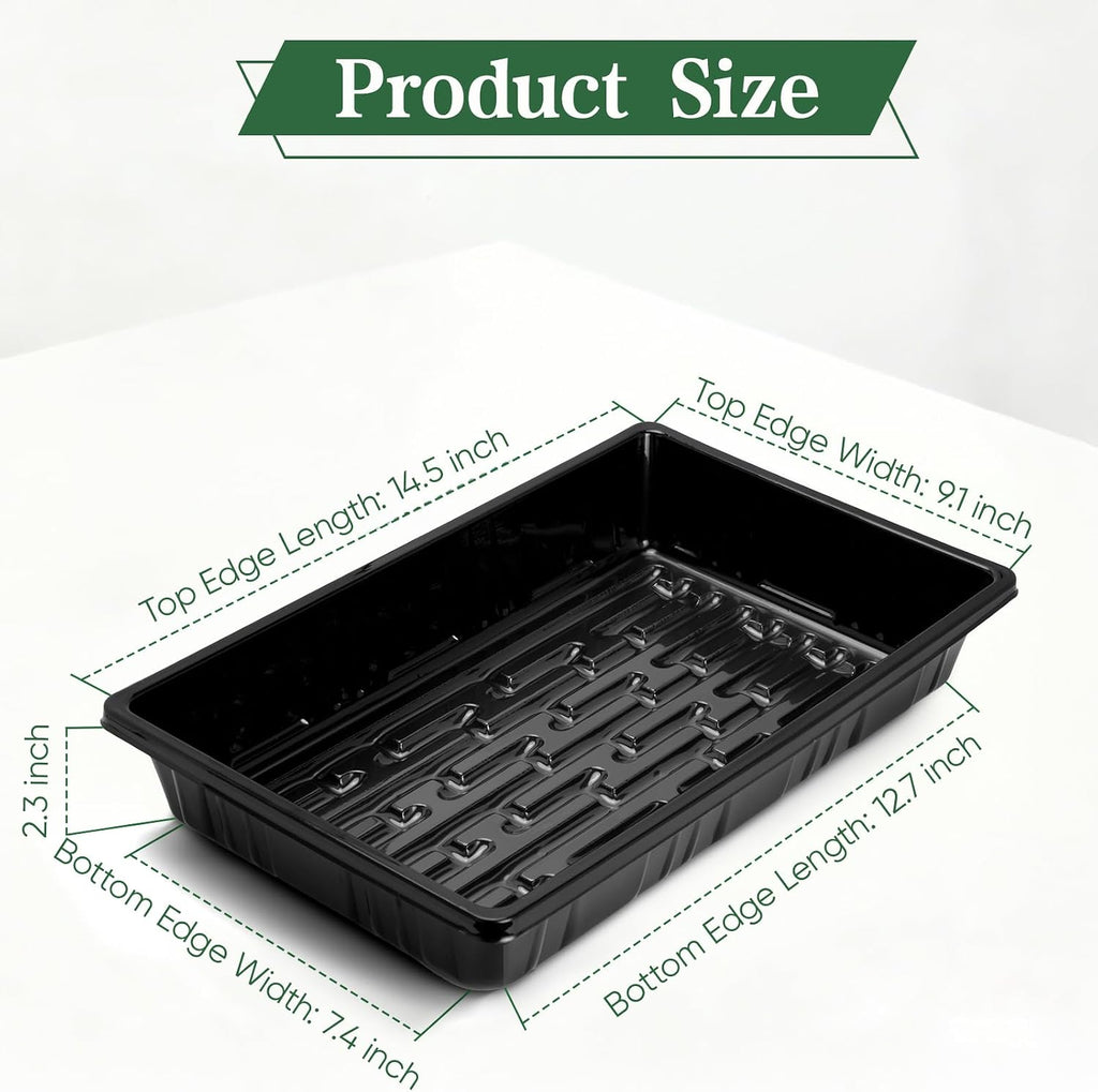 Sckee Upgraded 20 Pack Plant Growing Trays Seed Starting Tray Microgreens Growing Trays Seedling Plant Germination