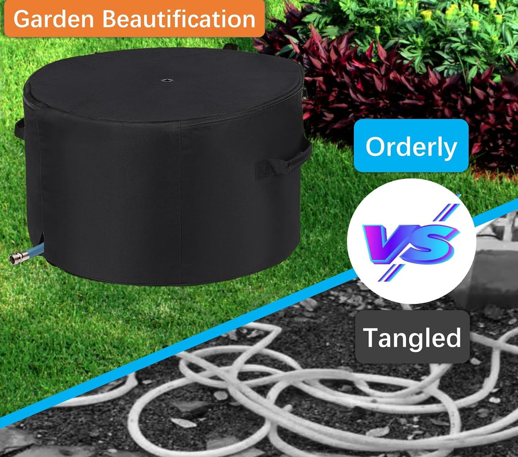 Garden Hose Holder Standing Bag, Water Hose Holder Pot Bag for Outside, with Hose Entry Hole; Drainage & Breathable