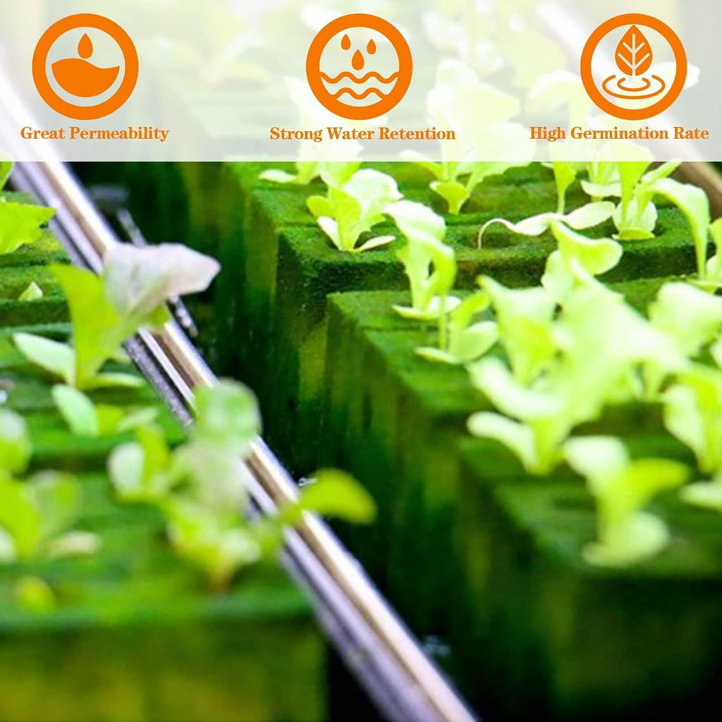 400Pcs 1inch Rockwool Cubes for Hydroponic Rockwool Grow Cubes Starter Plugs for Seed Starter Soilless Cultivation