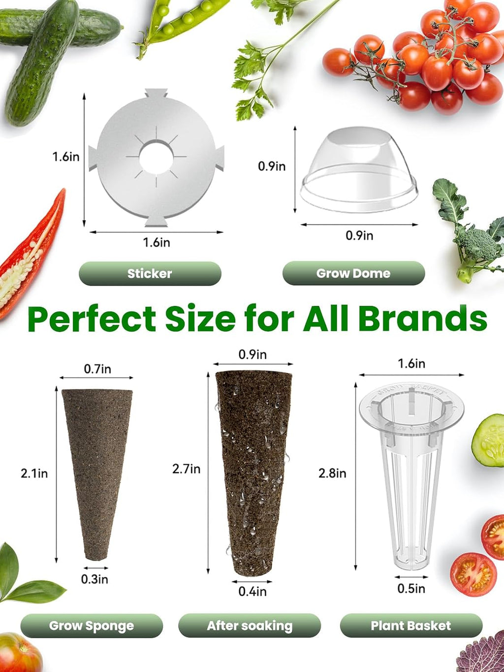 inbloom Grow Anything Seed Pod Kit for AeroGarden, Ahopegarden, GARDENCUBE, iDoo, MUFGA Hydroponic Growing System, 200