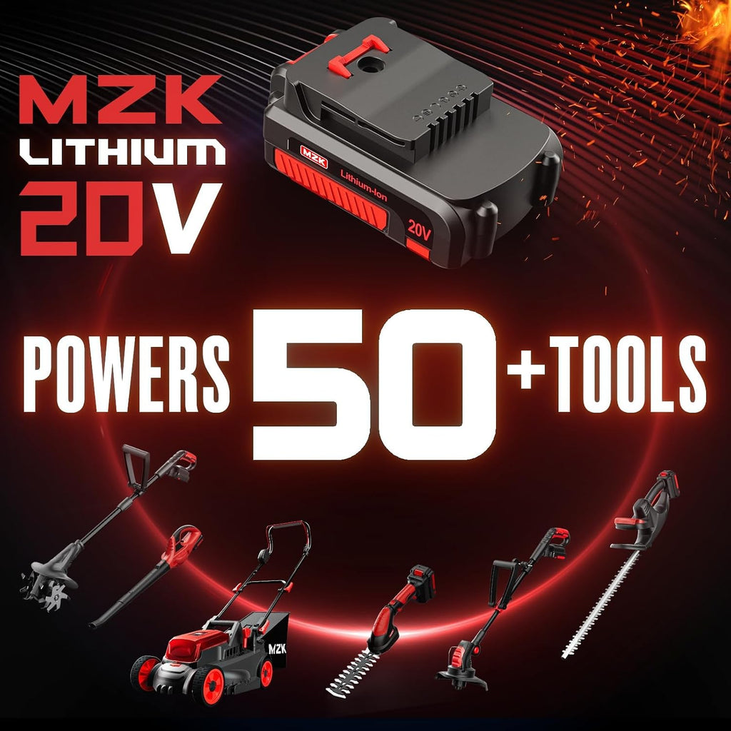 MZK 20V Cordless Tiller Cultivator, 8-Inch Steel Tines,360 RPM | Battery-powered mini garden cultivator for soil