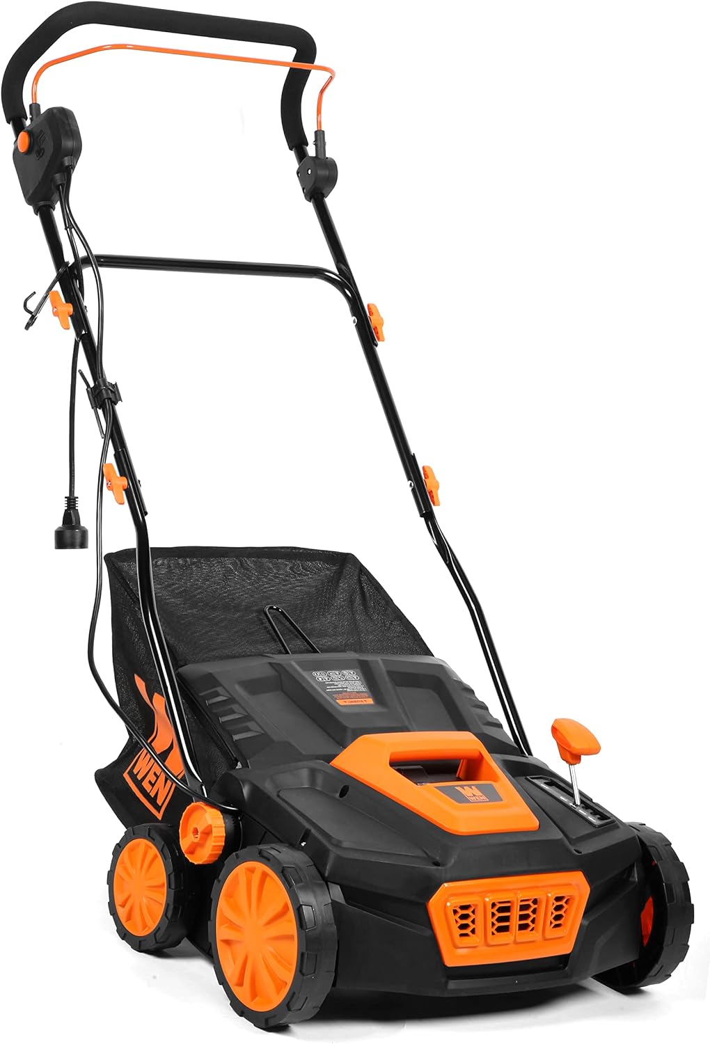 WEN 15-Inch 13-Amp 2-in-1 Electric Dethatcher and Scarifier with 12-Gallon Collection Bag (DT1315)