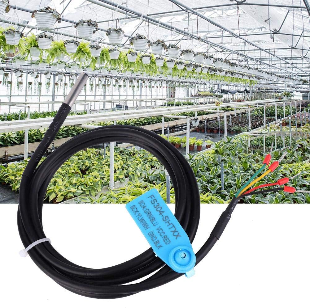 Sensor Probe, I2C Interface Soil Temperature & Humidity Sensor Probe Soil Tester Digital Waterproof Sensor Monitoring