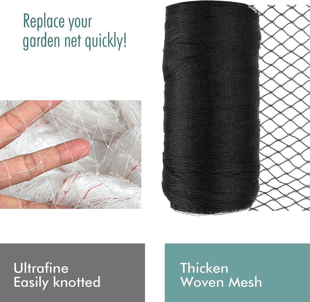 Bird Netting for Garden, Fetanten 13 x 40 FT Netting for Garden Protection | Heavy Duty Woven Bird Mesh Garden Netting