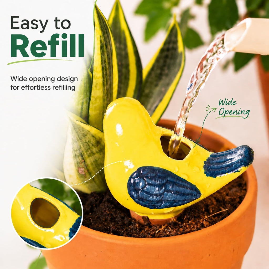 SURE YUESI 4PCS Self Watering Globes, Automatic Terracotta Watering Bulbs - Watering Spikes, Vacation Plant Watering