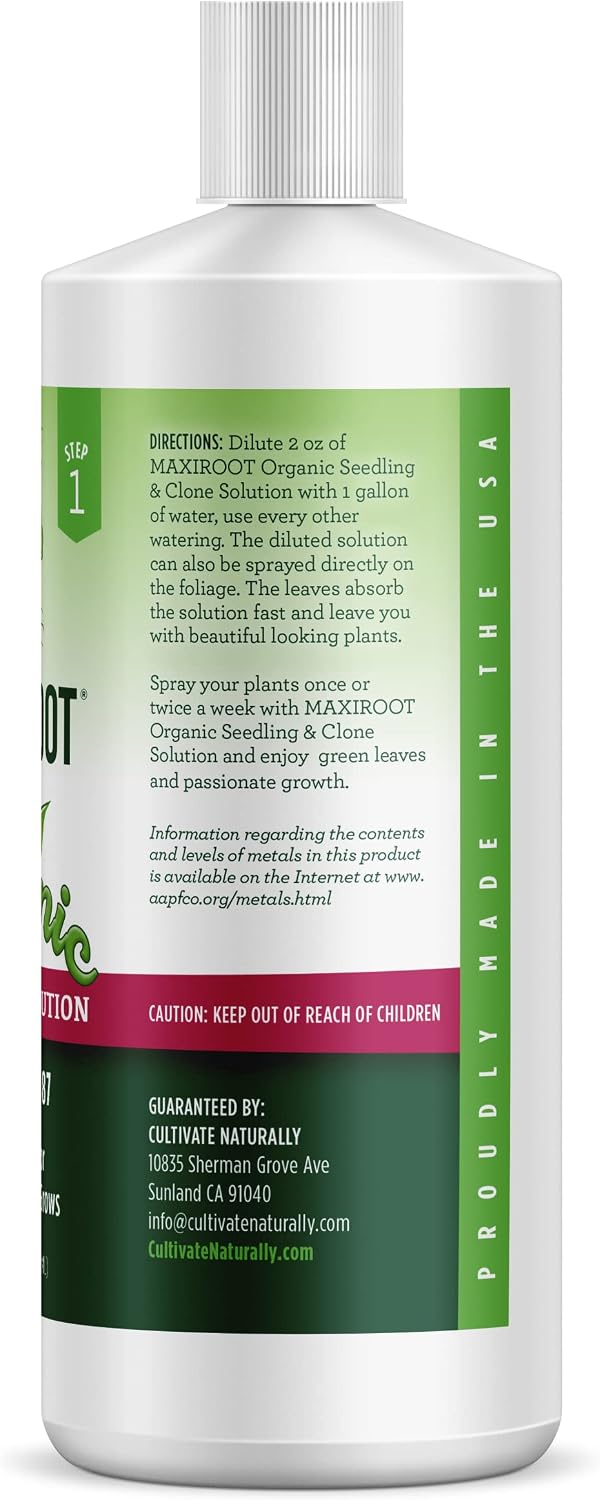 Organic Seedling Solution, Liquid Fertilizer for Seedlings, Cuttings & Clones – Natural Seaweed & Fish-Based Plant Food