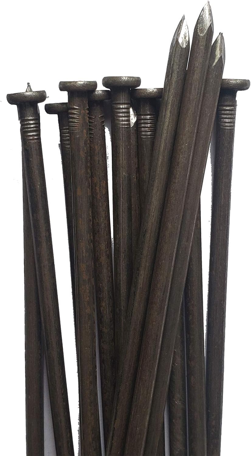 Landscape Stakes Metal Landscape Edging Anchoring Spikes, 10-Inch Length 50 Count, for Artificial Turf Stakes, Paver