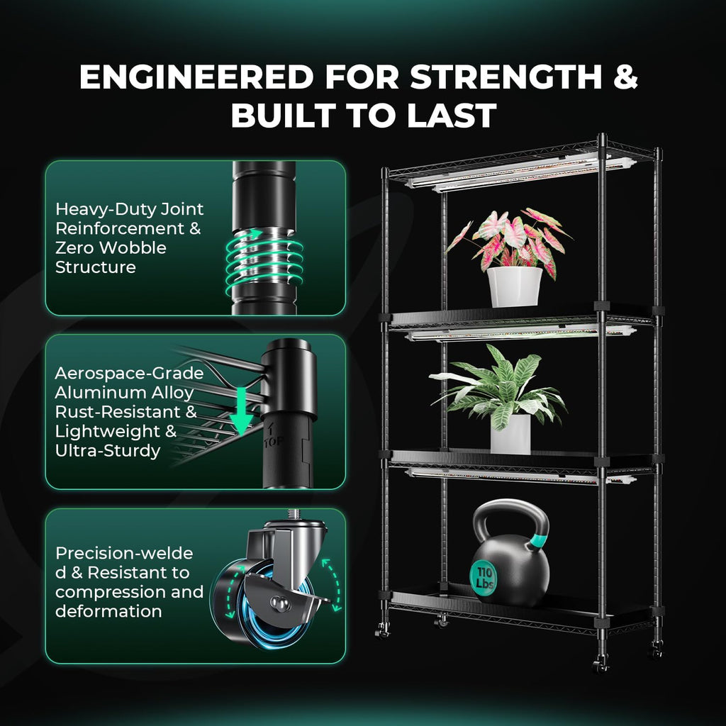 MARS HYDRO 6 Tier Indoor Garden System with 225W Full Spectrum LED Lights | 2026 Indoor Grow Tent for Seedlings, Herbs