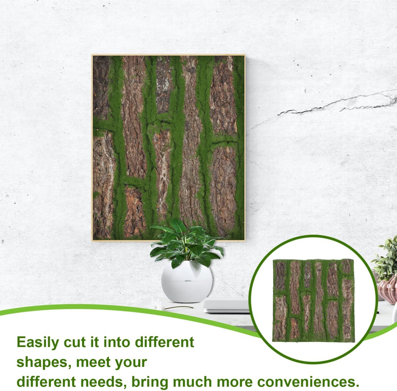 Toddmomy Artificial Moss Mat 3Pcs - Realistic Fake Moss Turf for Micro Landscape Fairy Garden Succulent Planter Indoor
