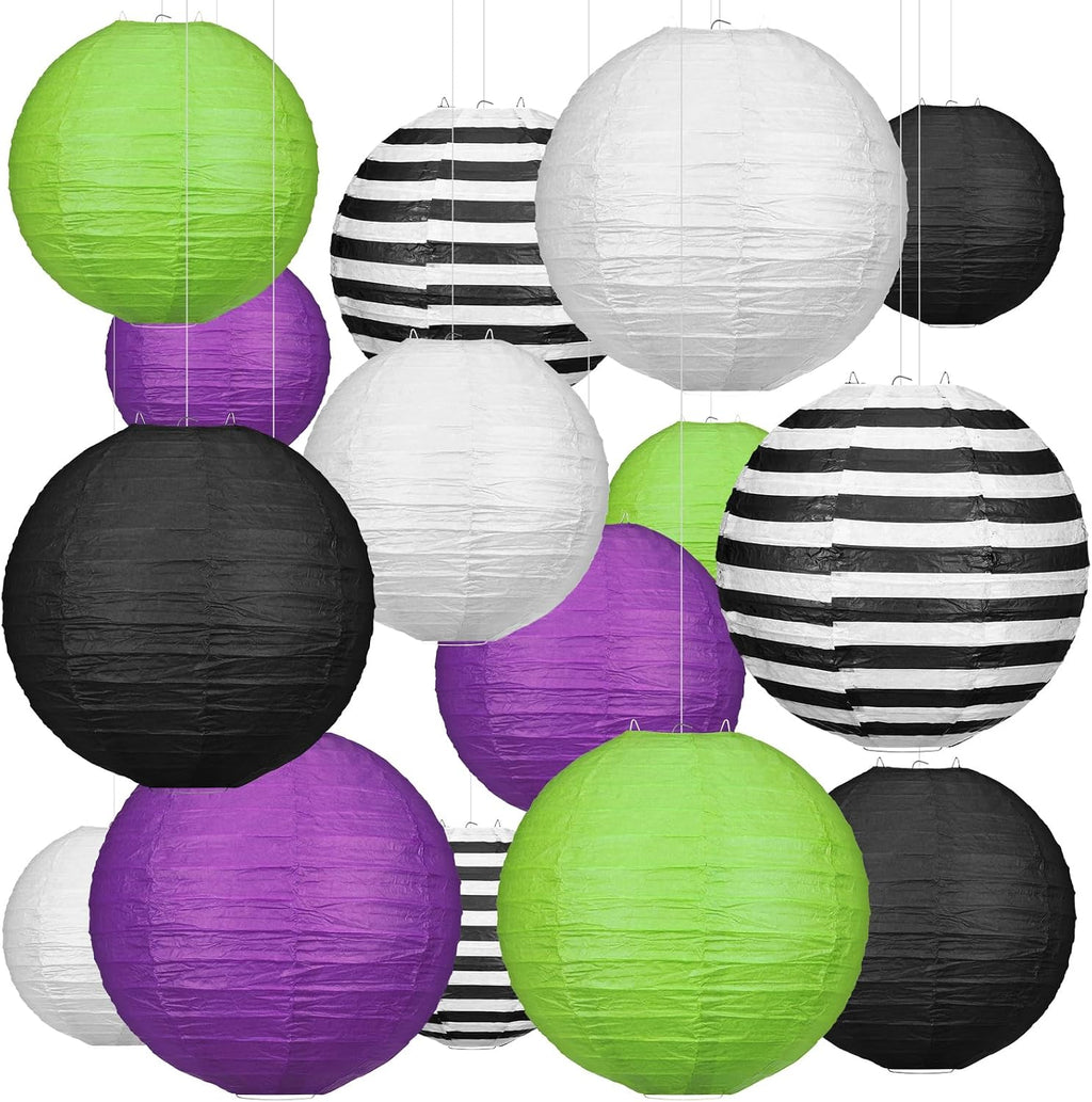 VIHOSE 15 Pcs Halloween Paper Lanterns Party Decorations Hanging Lanterns