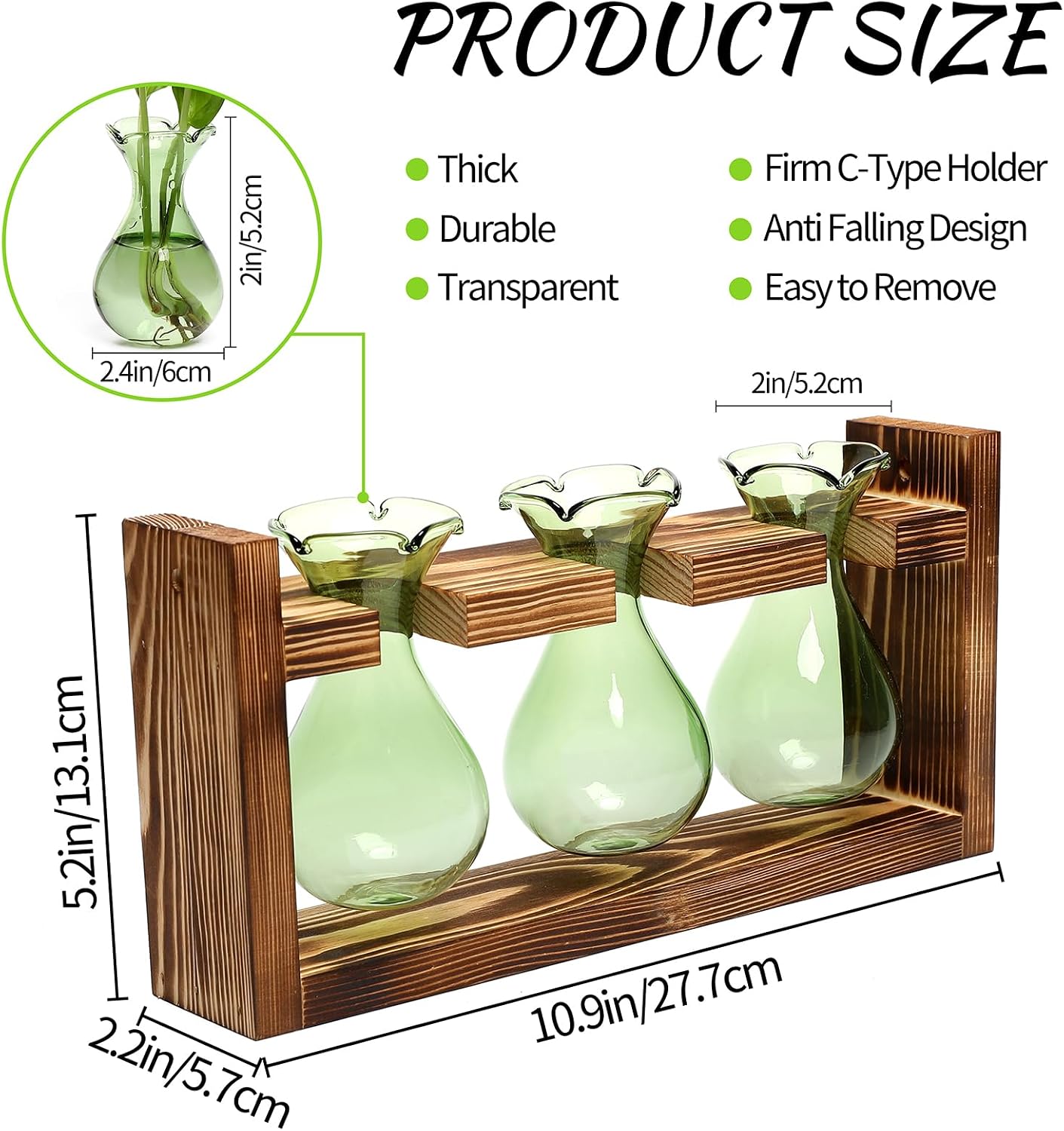 Plant Propagation Station Plant Terrarium Unique Birthday Gifts for Women | Plant Lovers Home Office Decor Planter with