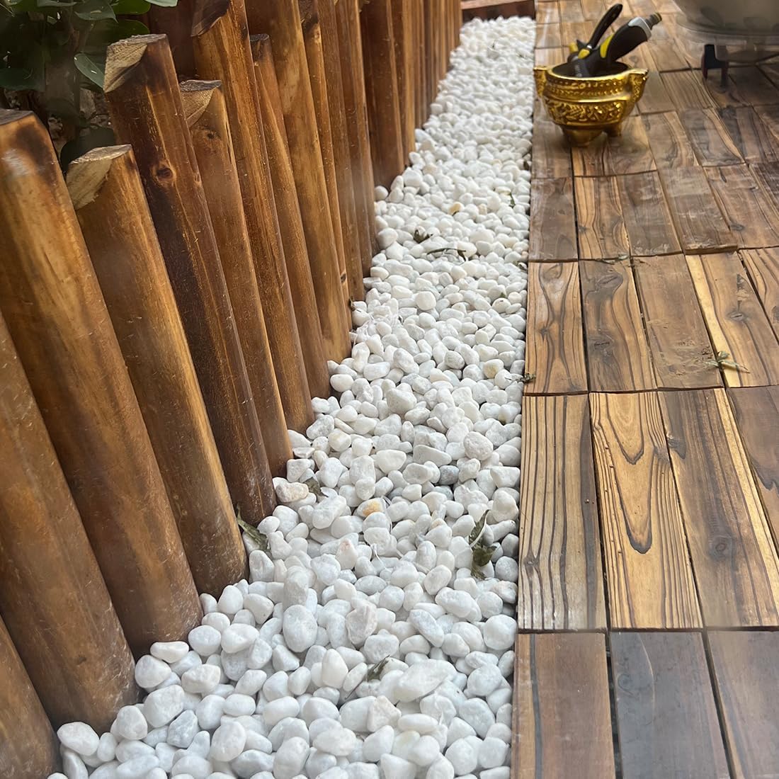 20lb White River Rocks for Landscaping, 2-3 Inch Natural Pebbles for Indoor Plants, Snow White Decorative Stones, Ideal