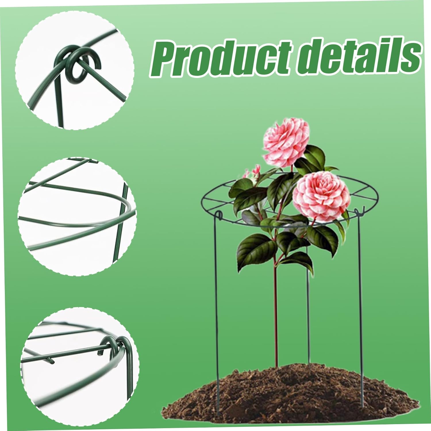 Peonies Support Cages, 6 Pack Peony Cages and Supports 30x40cm Plant Cages for Outdoor Plants Tomato Plant Support