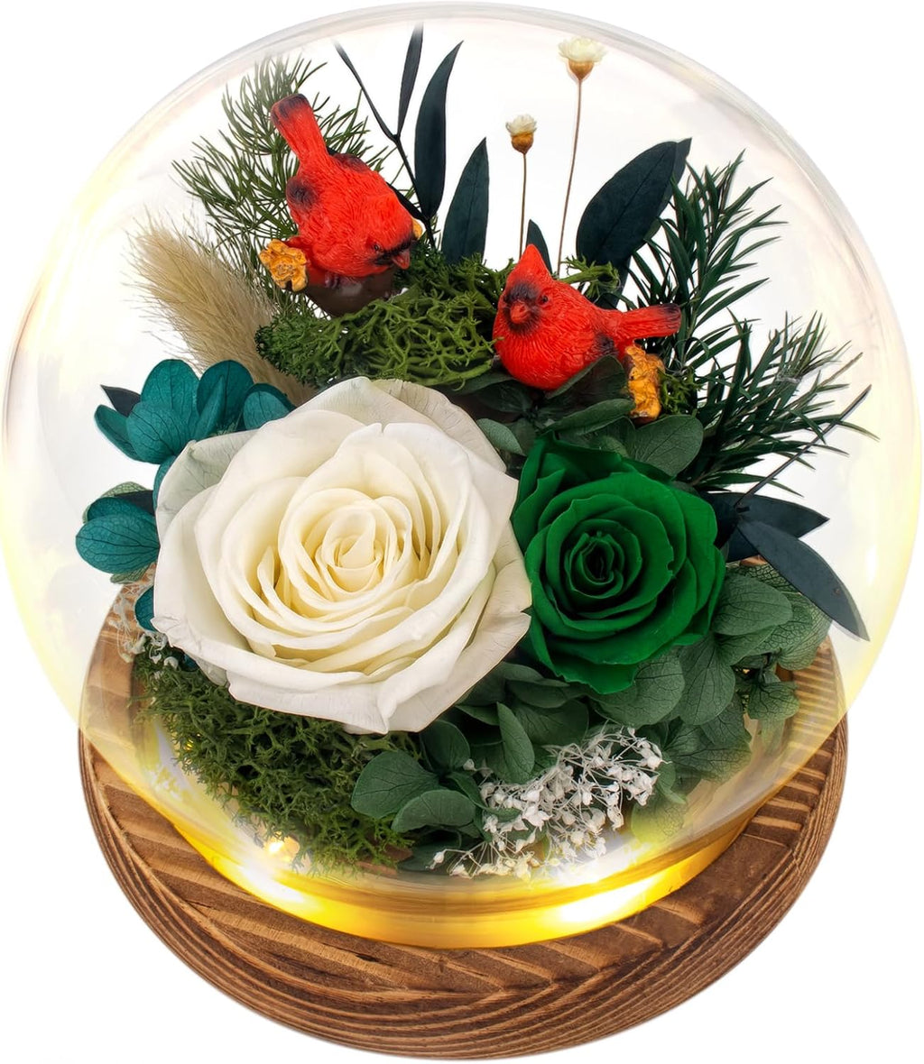 Umero Dried Flower Bouquet, 17in Green Boho Flower Arrangement Vase Decor