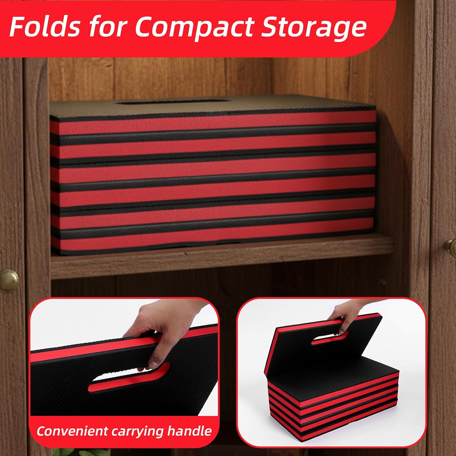 Kifmurase 1" Foldable Thick Kneeling Pad Comfortable EVA Foam Knee Pads | 5 Fold, Waterproof, Mechanic Kneeling Pad
