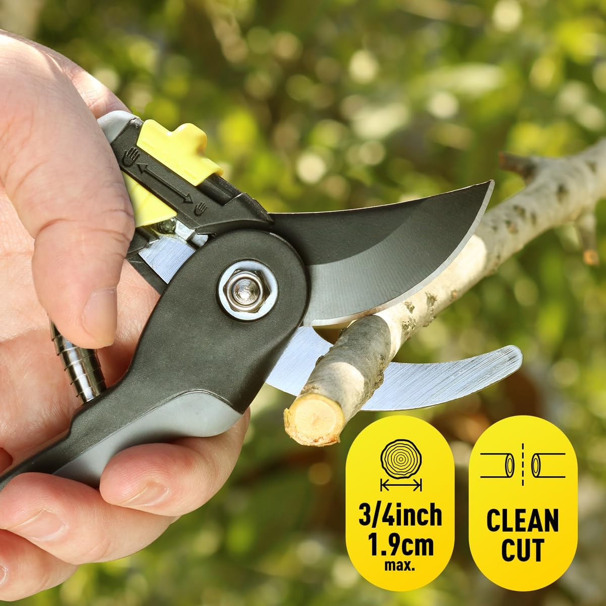 Colwelt Loppers Hedge Clippers Garden Shears 3Pcs, 17’’ Gardening Scissors | Compact 17in Garden Pruning Shears Set