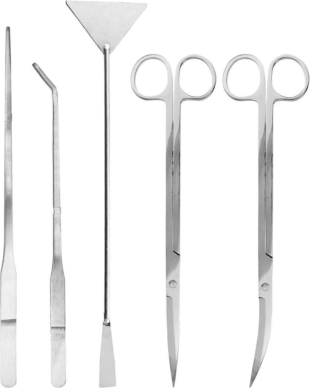 Mandala Crafts Stainless 12" Aquascape Tool Kit for Aquarium Terrariums | Long Reach Rust Resistant, Spatula, Tweezers