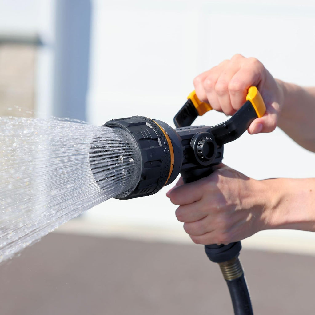 Melnor 65157AMZ Torrent 7-Pattern Hose Nozzle, High-Flow Spray with Metal Core and Flow Control Lever, Heavy-Duty Water