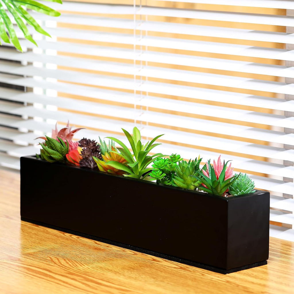 FillTouch Long Rectangular Planter Box | Rectangular Succulent PlanterRectangle Planter IndoorIndoor Window Sill Planter