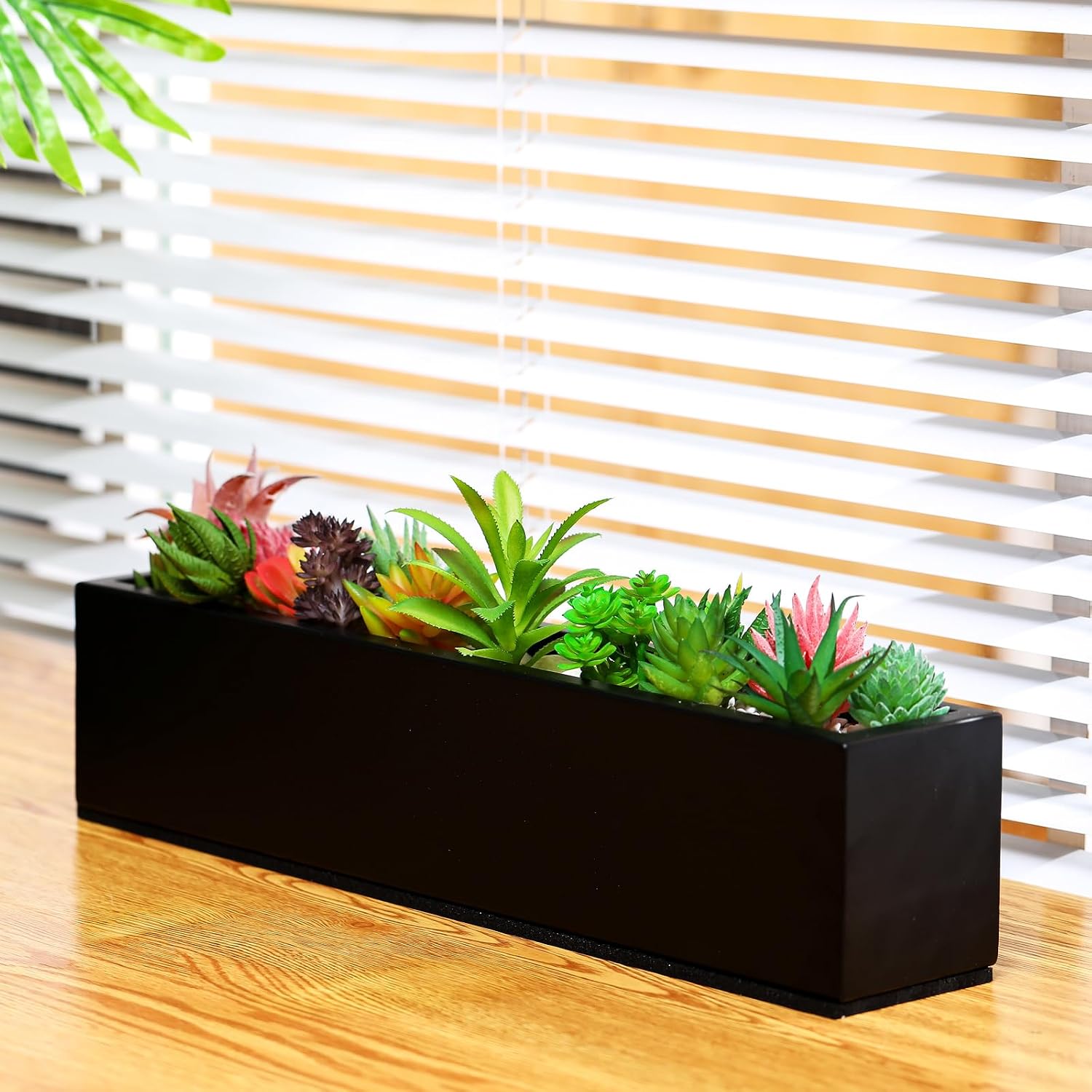 FillTouch Long Rectangular Planter Box | Rectangular Succulent PlanterRectangle Planter IndoorIndoor Window Sill Planter