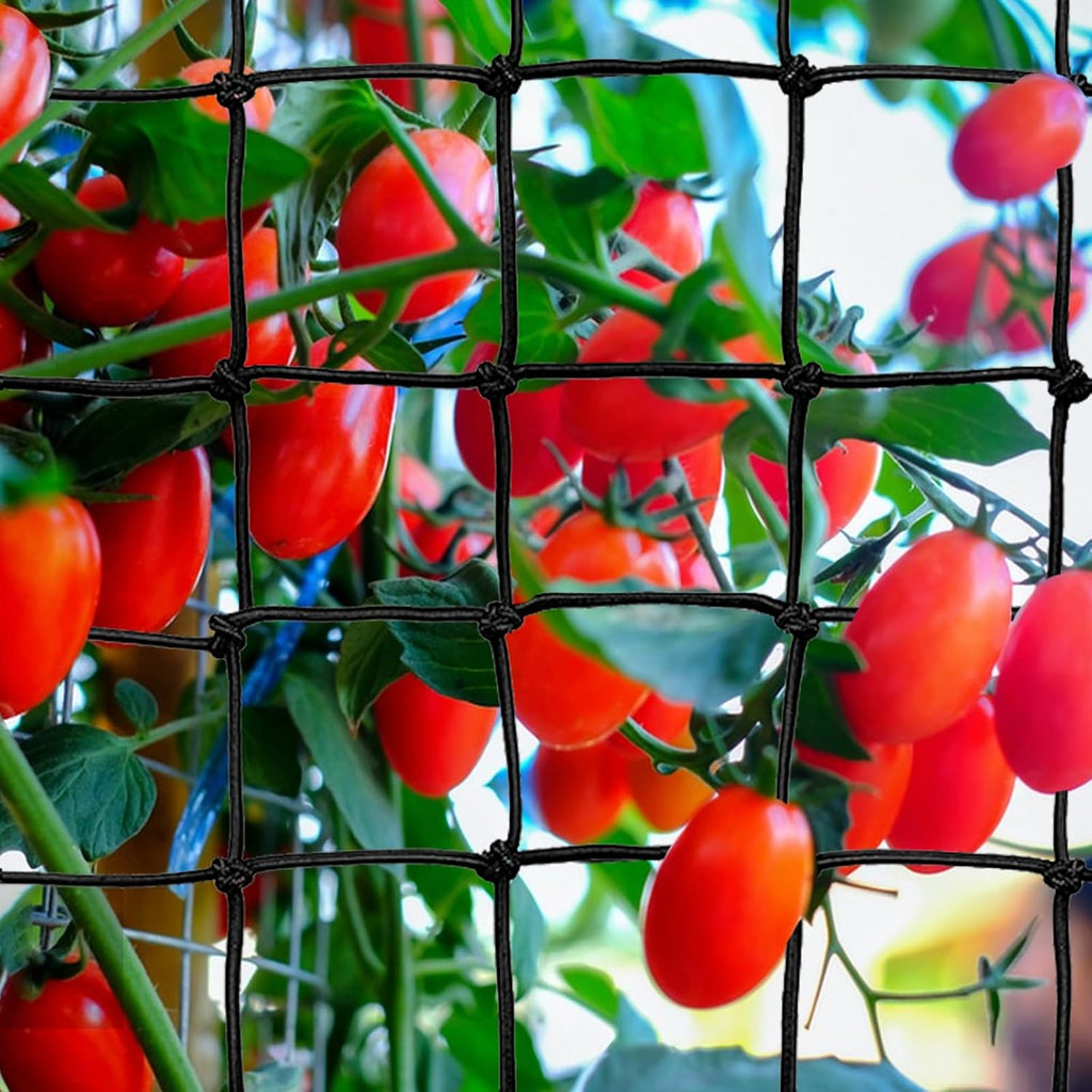 2 Pack 5x5 ft Elastic Trellis Netting for Grow Tent, Heavy Duty Plant Support Net with Steel Hooks and 100 Zip Ties