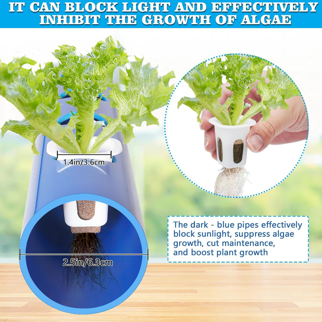GENORTH A-Type Hydroponics Growing System Kit for Vegetables,Fruits and Herbs,72 Plant Sites and Food-Grade PVC-U