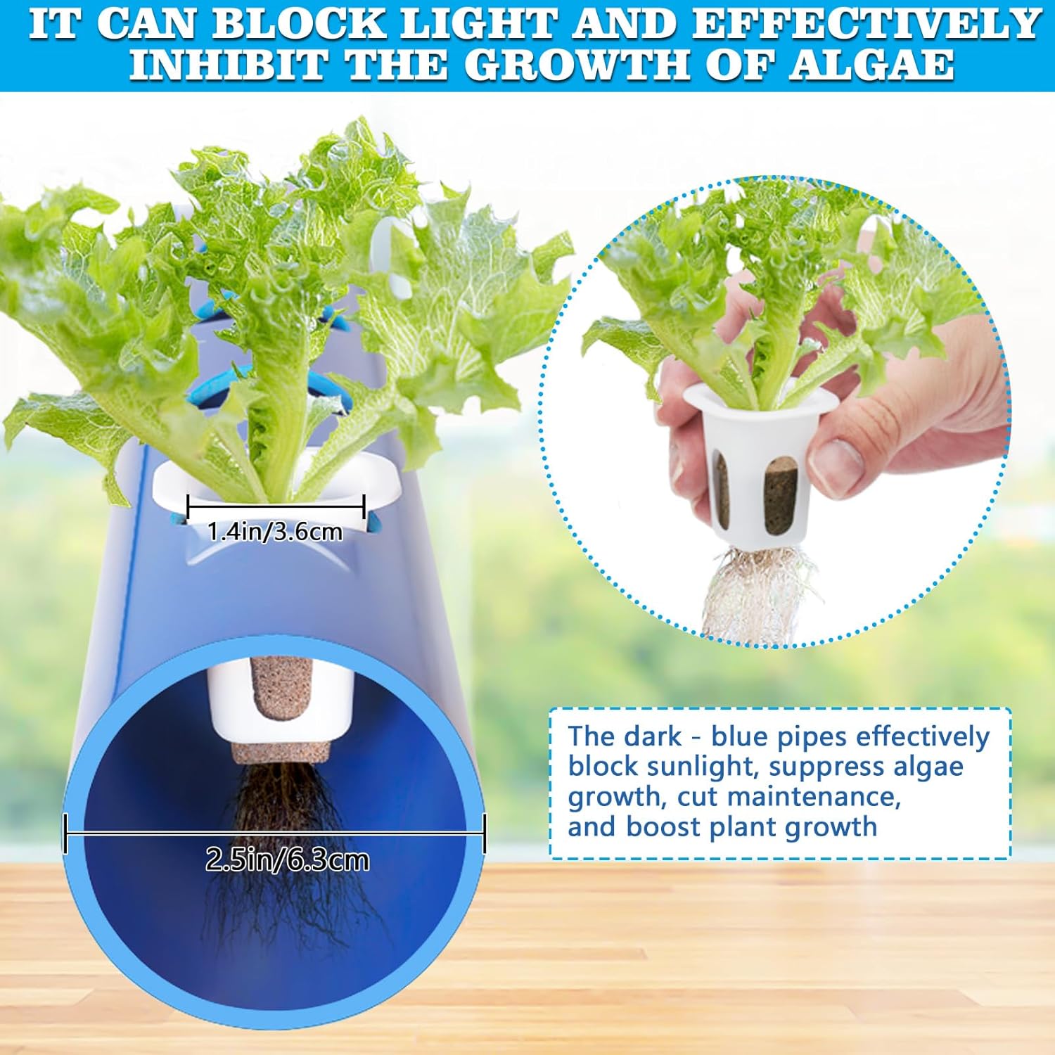 GENORTH A-Type Hydroponics Growing System Kit for Vegetables,Fruits and Herbs,72 Plant Sites and Food-Grade PVC-U