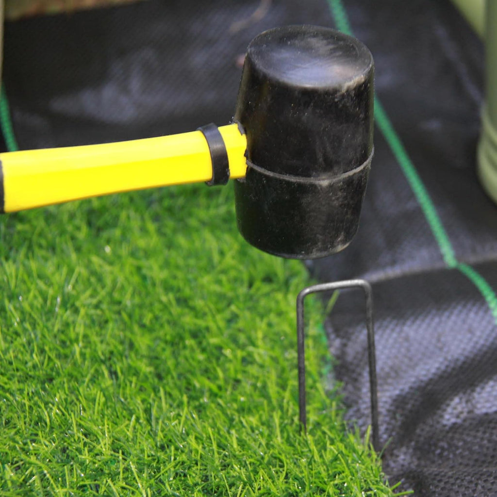 200 Pack 10x1 inch 11GA(0.12inch) Landscape Staples Garden Stakes Fence Netting Pins Ground Spikes Sod Cover Fabric