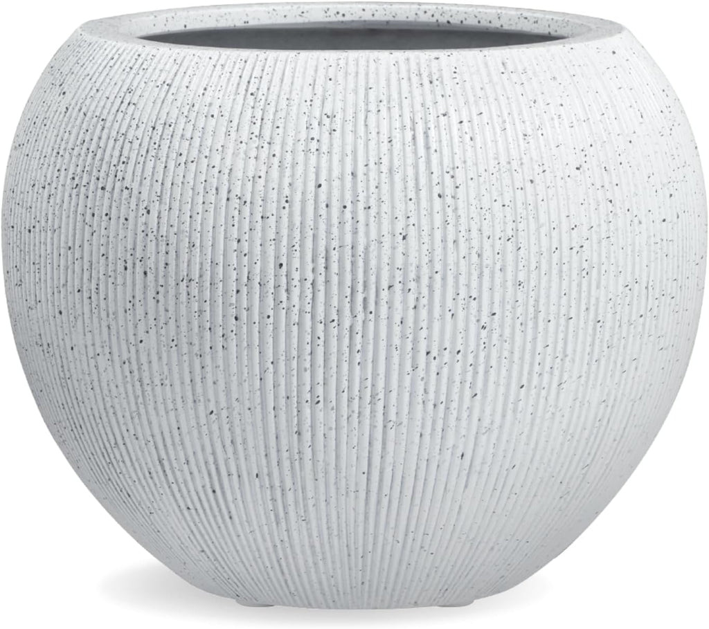 Kante Set of 3 Weathered Concrete Bowl Planters 18" 14" 10" Dia