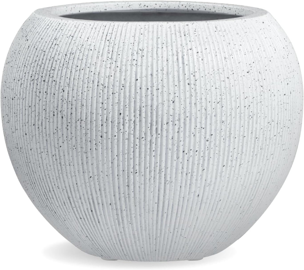 Kante Set of 3 Weathered Concrete Bowl Planters 18" 14" 10" Dia