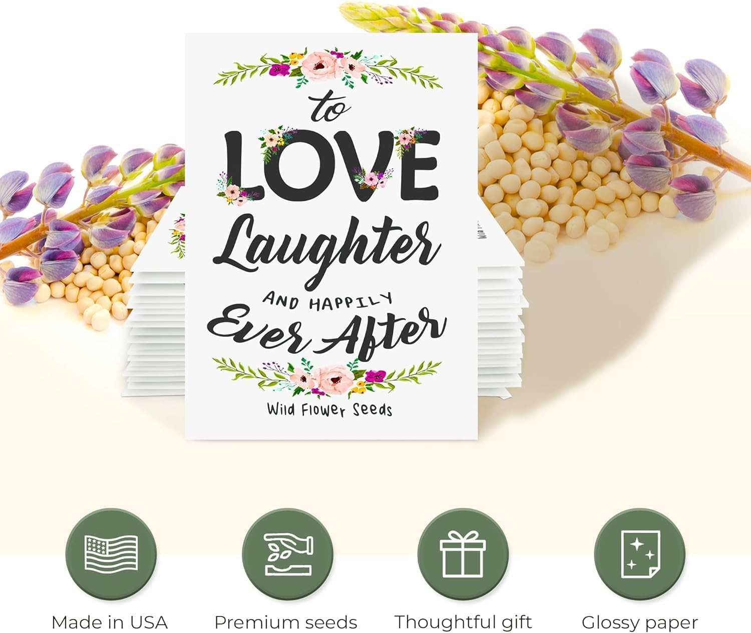 25 Wildflower Seed Packets - Wedding Favors for Guest - Wedding Decorations for Reception - Wild Flower Seeds Throw and