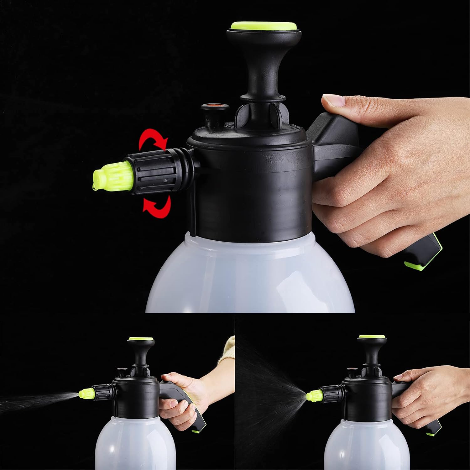 2 Pack 0.5 Gallon Hand held Garden Sprayer Pump Pressure Water Sprayers, Multi-Purpose Hand Sprayer for Lawn, Garden