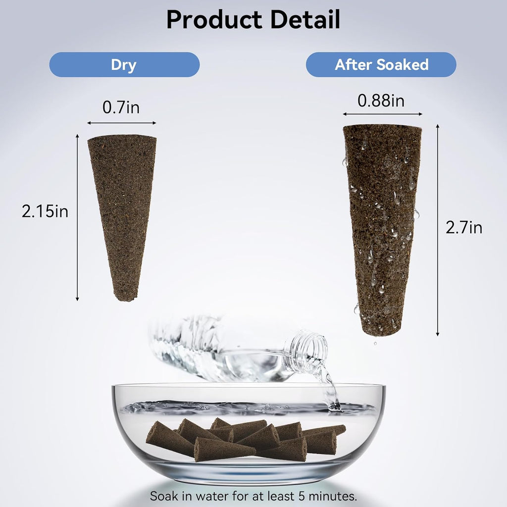 inbloom Grow Sponges, 50 Pcs Replacement Root Planting Pods, Special Design for Hydroponics System, Indoor Garden