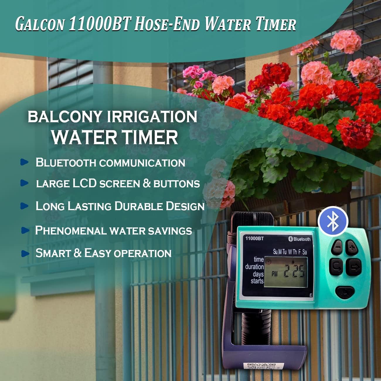 Galcon 11000 Series Hose Timers Irrigation Controller for Watering Balcony & Small Garden