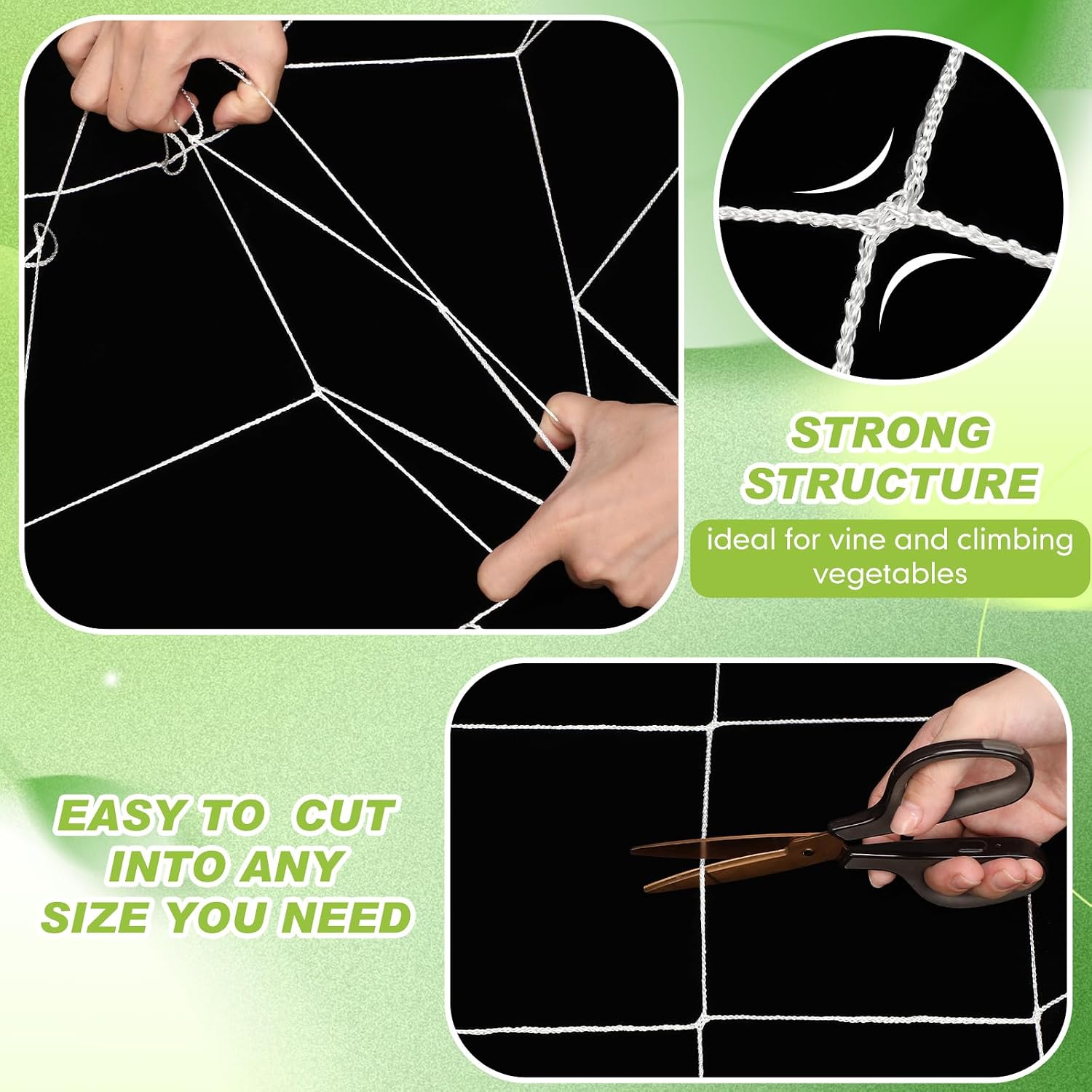 Berlune 6.5 x 700 ft Trellis Netting Roll Heavy Duty Nylon Garden Trellis Netting with 6 Inch Mesh Soft Plant Support