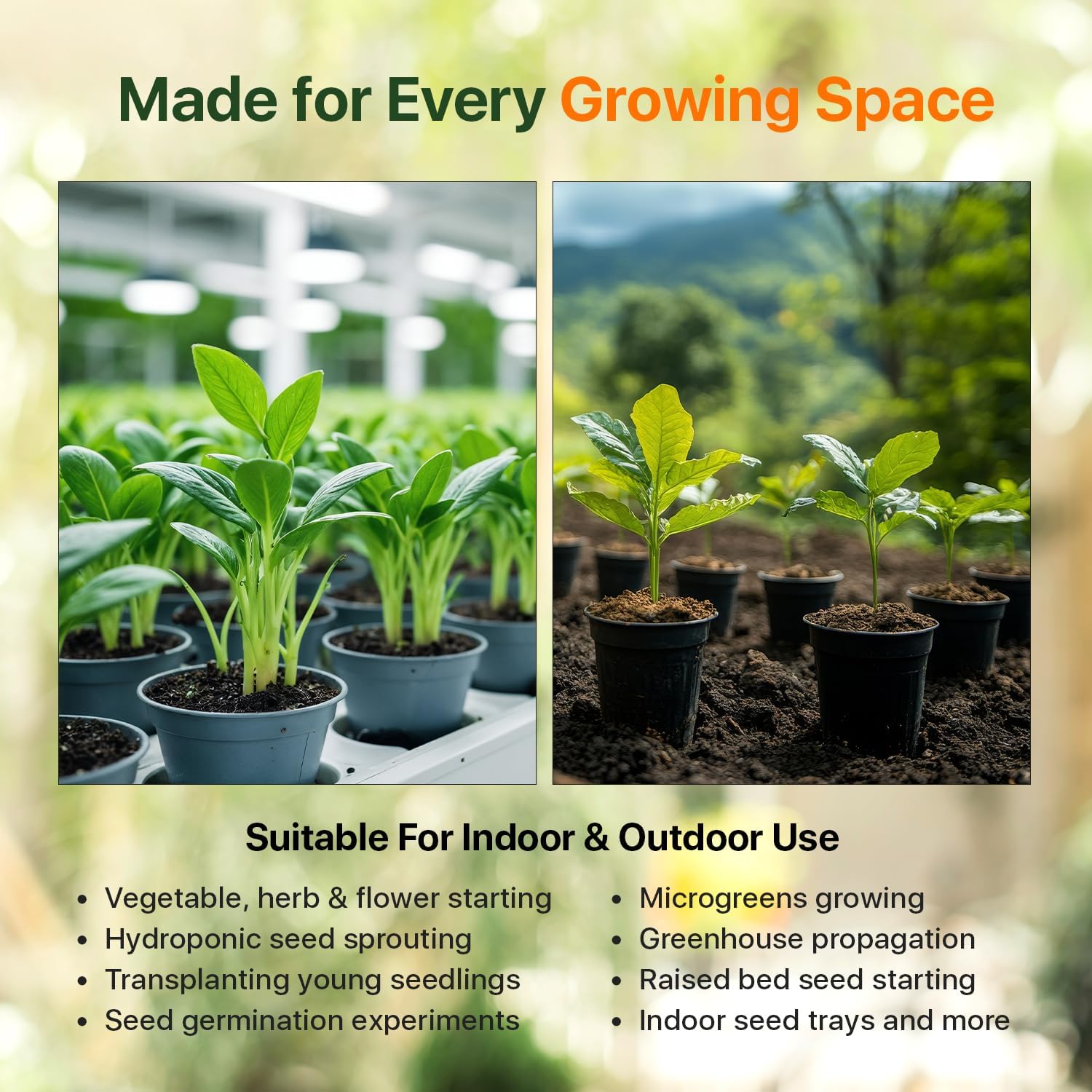 100 Organic Seed Starter Pellets | Ready to Plant Seed Starting Soil Loaded with Pre-Mixed Nutrients | Fast Germination