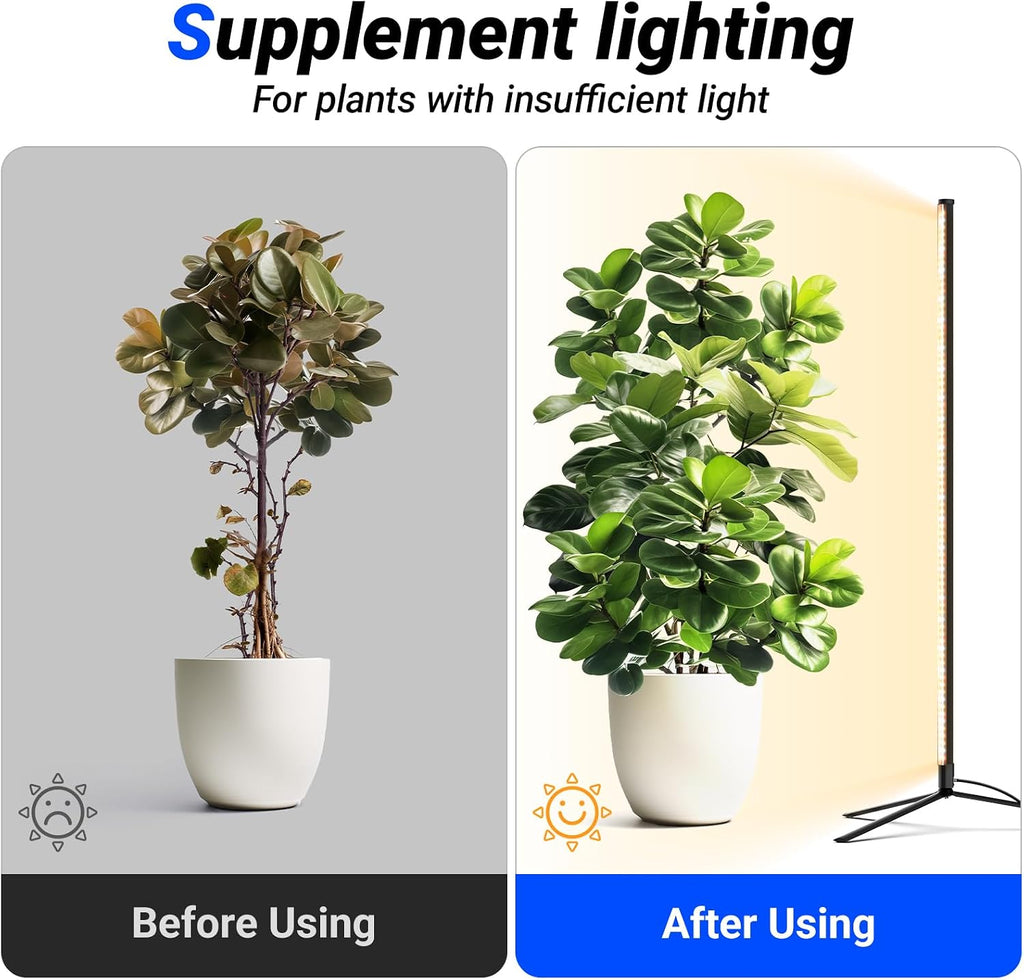 Barrina T10 Vertical Grow Light, 4FT 42W, Full Spectrum, High PPFD | Grow Lights for Indoor Plants, Standing Side