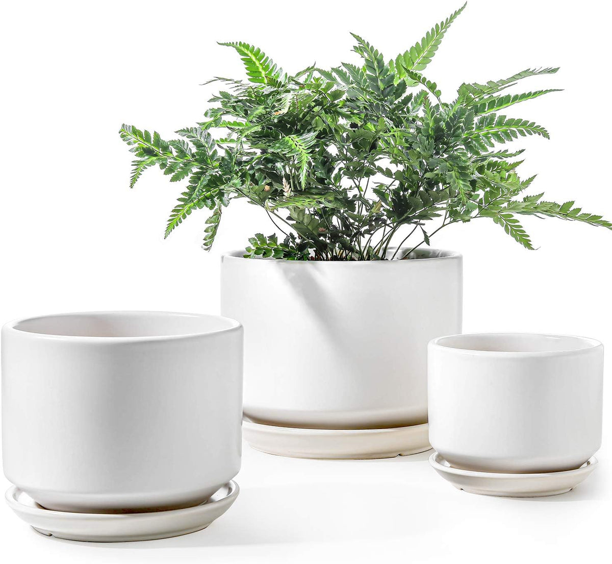 D'vine Dev 4.7 Inch Ceramic Planter Pot, Grey, 94-O-B-3