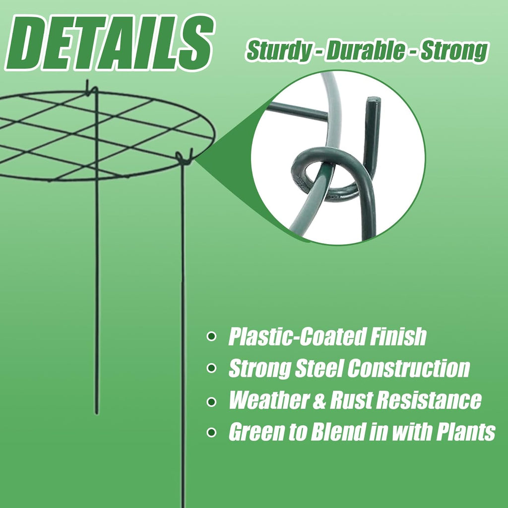 Peonies Support Cages, 6 Pack Peony Cages and Supports 30x40cm Plant Cages for Outdoor Plants Tomato Plant Support