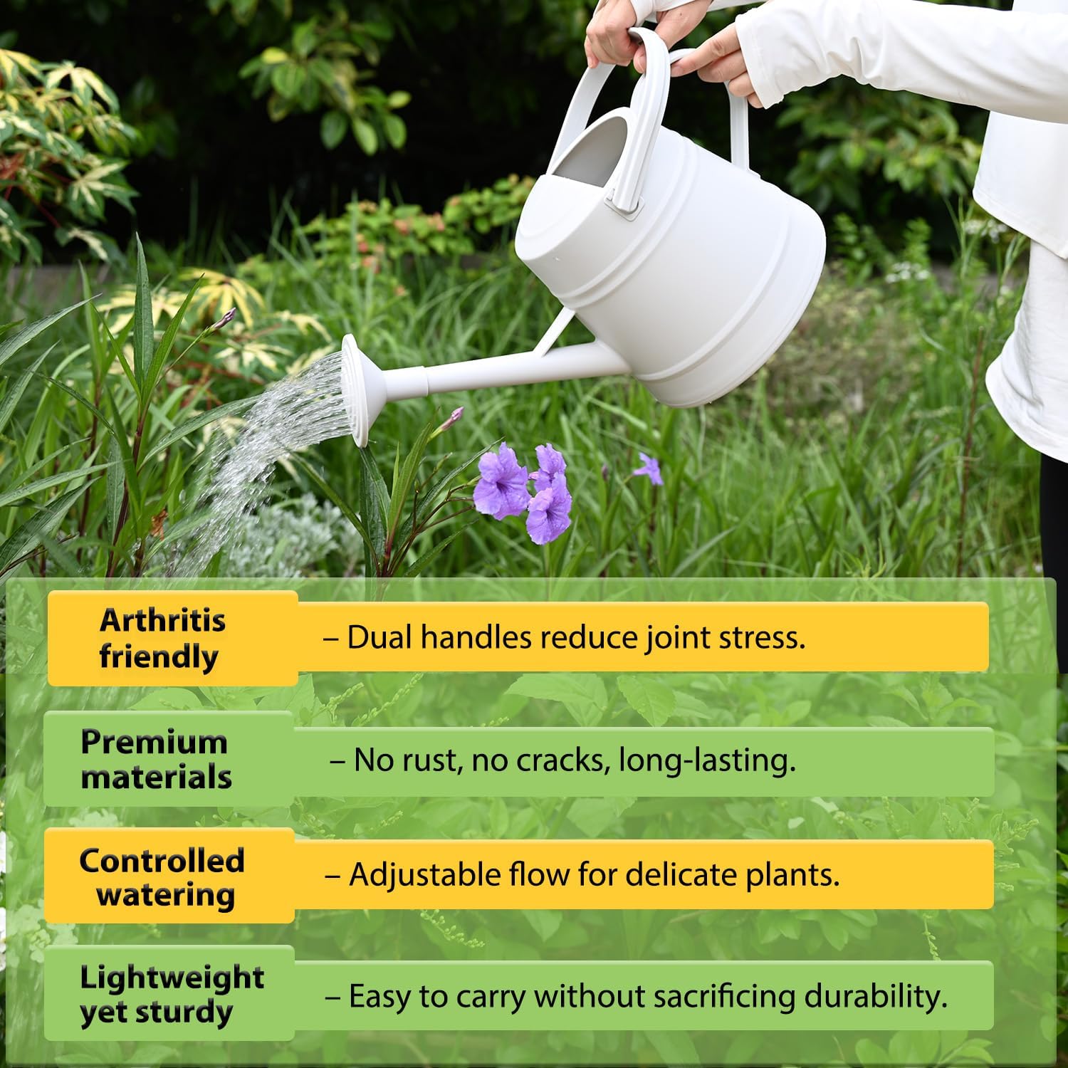 1 Gallon Watering Can for Plants | Watering Cans for Indoor&Outdoor Gardening, Water Can with Ergonomic Movable Handle