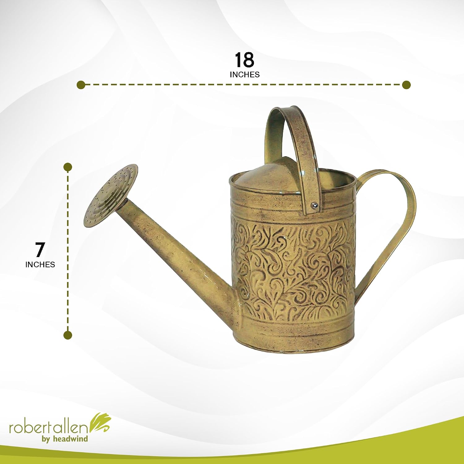 Home & Garden MPT01183 Metal Watering can, 1 Gallon, Topaz