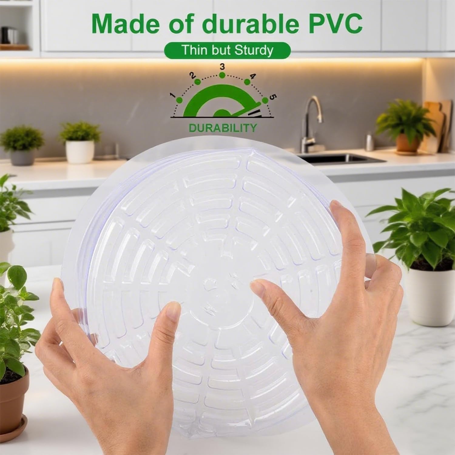 10 Pack Clear Plant Saucer Versatile Clear Plastic Plant Pot Saucer Set Multiple Clear and Transparent for Indoor and