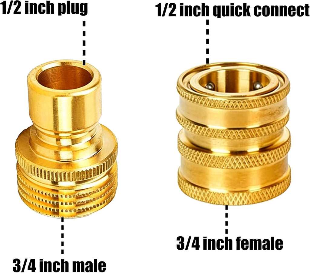 Pressure Washer Adapter Set, Quick Disconnect Kit | M22 14 mm Quick Connect Swivel to 3/8'' Quick Connect Fittings